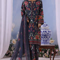Bin Saeed Stitched 3 Piece Exclusive Printed Cotton Vol-04 Collection'2025-WC-2485-Black