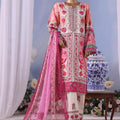 Bin Saeed Stitched 3 Piece Exclusive Printed Cotton Vol-04 Collection'2025-WC-2488-Pink