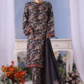 Bin Saeed Stitched 3 Piece Exclusive Printed Cotton Vol-04 Collection'2025-WC-2490-Black