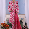 Bin Saeed Stitched 3 Piece Exclusive Printed Cotton Vol-04 Collection'2025-WC-2491-Pink