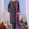 Bin Saeed Stitched 3 Piece Exclusive Printed Cotton Vol-04 Collection'2025-WC-2495-Black