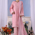 Bin Saeed Stitched 3 Piece Exclusive Printed Cotton Vol-04 Collection'2025-WC-2496-Pink