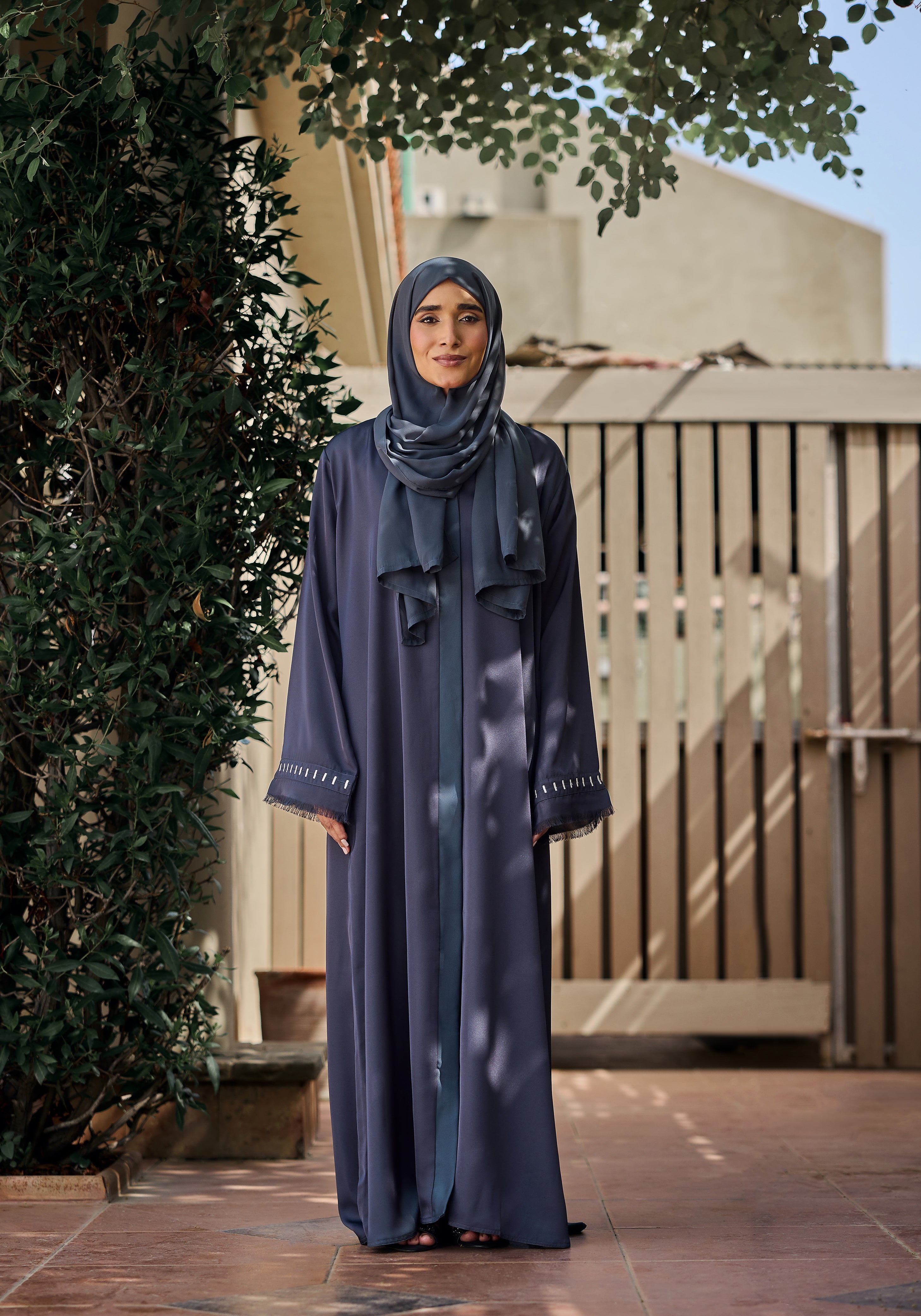 Abaya.Pk Grey Batek Abaya | Velora