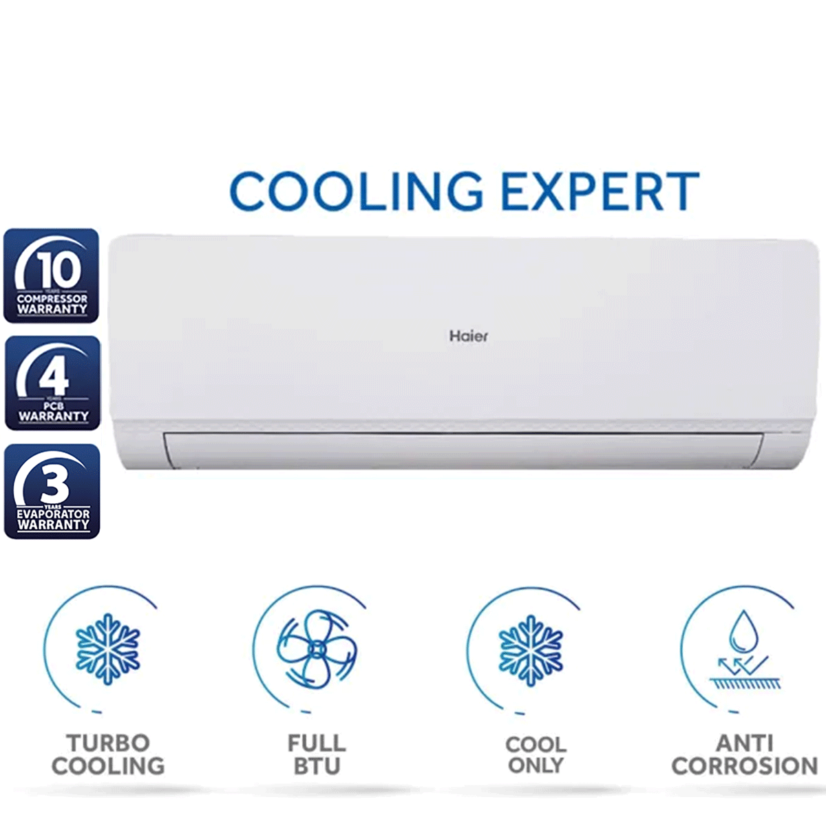Haier AC 2 Ton | Model HSU - 24 CF | Turbo Cool 47 % Fast Cooling | Long Air Throw