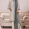 Bin Saeed Stitched 3 Piece Exclusive Printed Khaddar Vol-09 Collection'2025-WK-2518-Cream