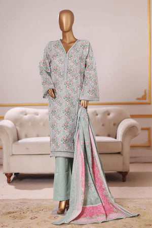 Bin Saeed Stitched 3 Piece Exclusive Printed Khaddar Vol-09 Collection'2025-WK-2520-Pista