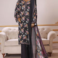 Bin Saeed Stitched 3 Piece Exclusive Printed Khaddar Vol-09 Collection'2025-WK-2522-Black