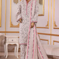 Bin Saeed Stitched 3 Piece Exclusive Printed Khaddar Vol-09 Collection'2025-WK-2524-Off White