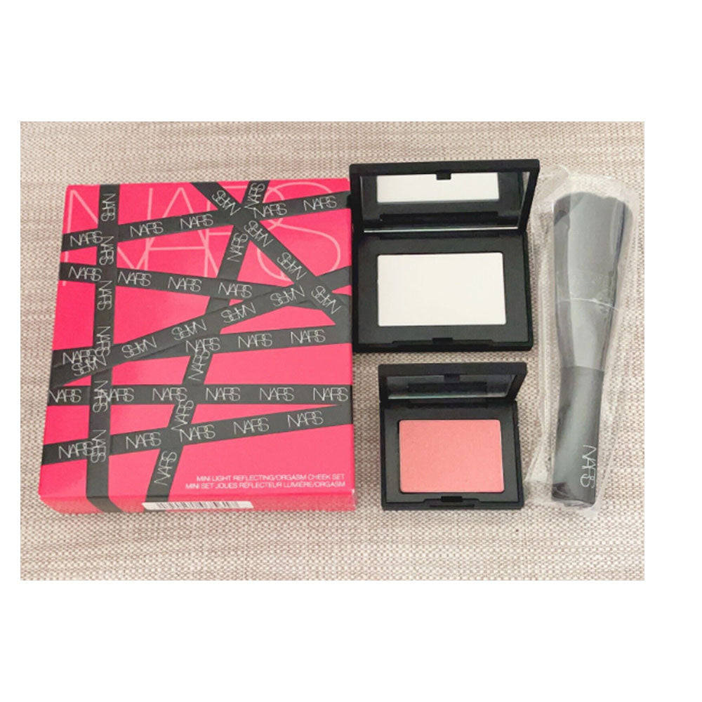 NARS - Mini Light Reflecting Orgasm Cheek Set, Orgasm Blush, Setting Powder, Brush