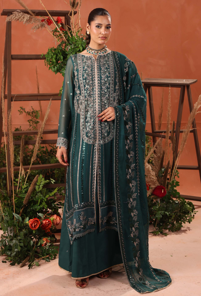 Heer By Humdum Stitched 3 Piece Formals Vol-02 Suit-D03