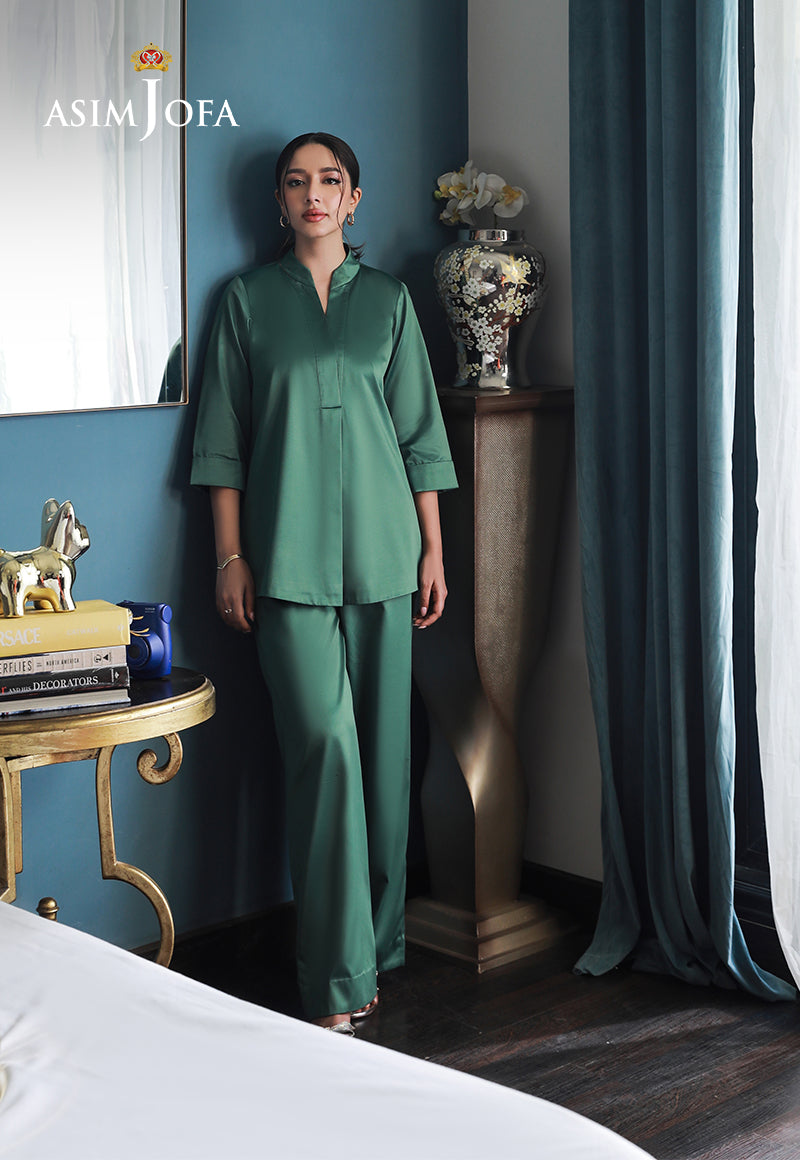 Asim Jofa Lounge Wear Ajlw-12 Satin Silk 2 Pcs