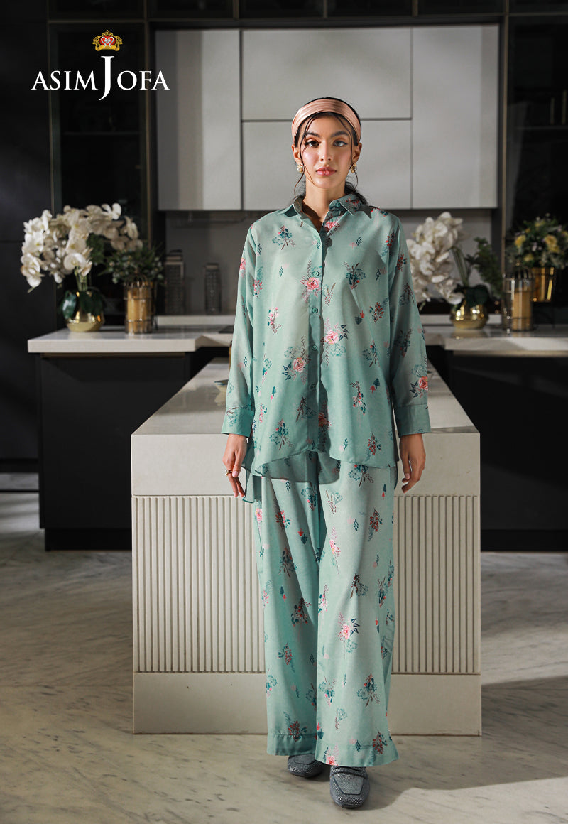 Asim Jofa Lounge Wear Ajlw-05 Cross Weave 2 Pcs