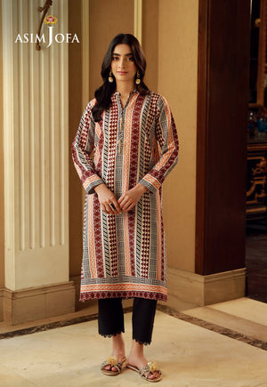 Asim Jofa Silk Symphony Ajss-05 Printed Raw Silk 1Pc