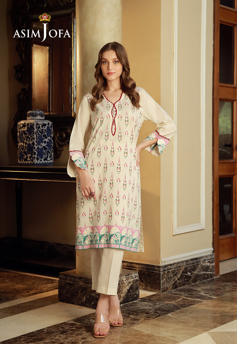 Asim Jofa Essential Pret Drop 5 Ajfv-12 Printed Cambric 2Pcs