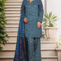 Sada Bahar Stitched 3 Piece Printed Cotton With Farshi Shalwar Vol-02 Collection'2025-FS-272-Blue