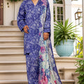 Sada Bahar Stitched 3 Piece Printed Cotton With Farshi Shalwar Vol-02 Collection'2025-FS-275-Royal Blue