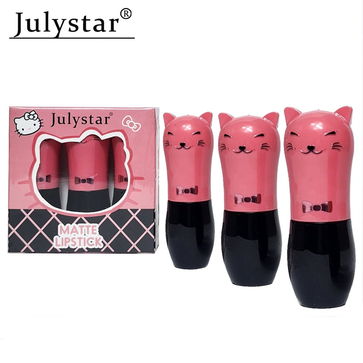 Facial Beauty - Julystar Pack Of 3 Matte Lipstick