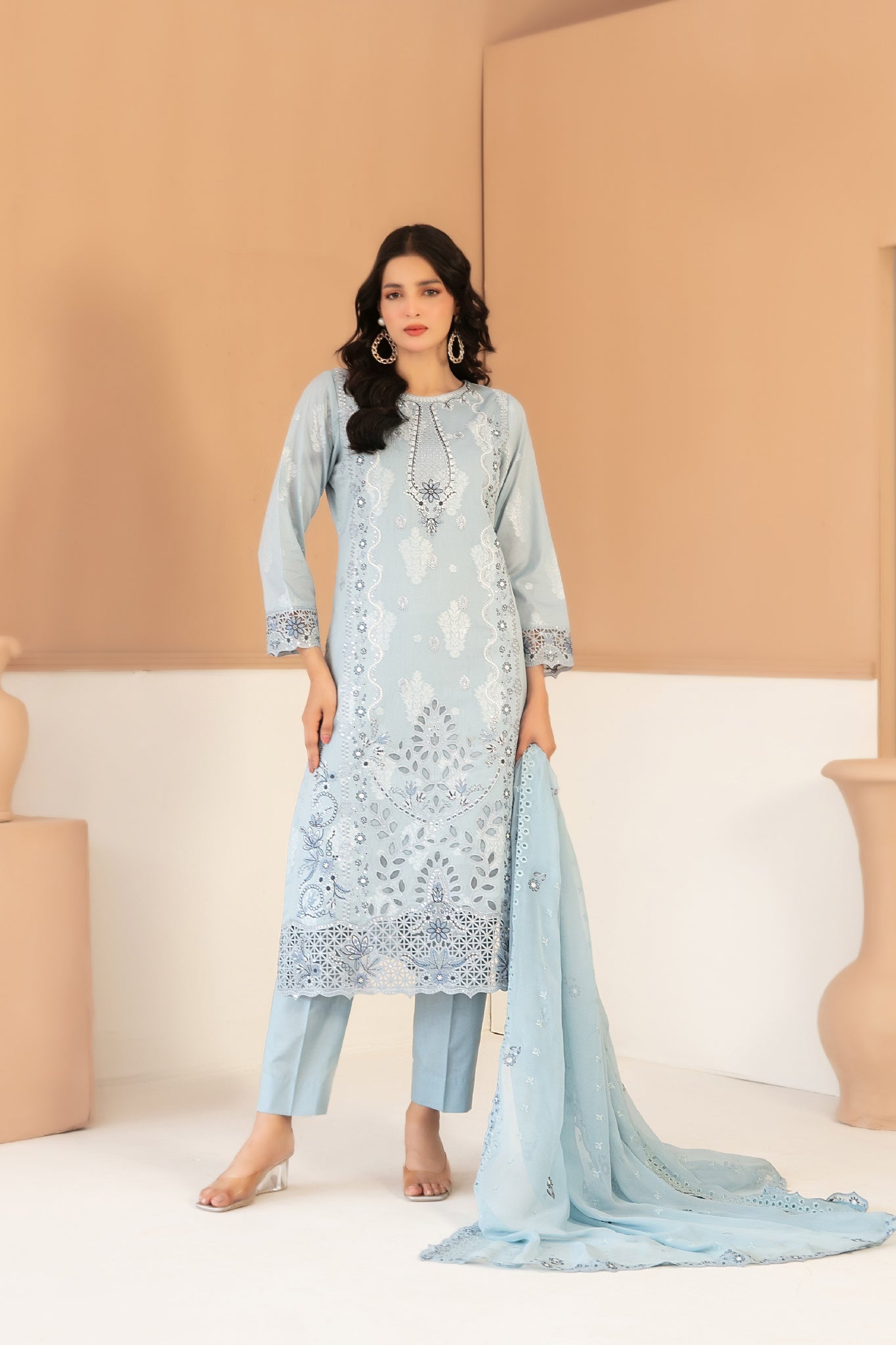 Zaylee By Tawakkal Unstitched 3 Piece Emb Broshia Lawn Suit-D-2831
