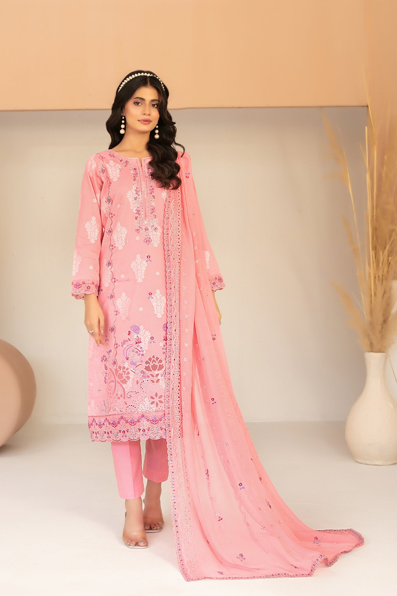 Zaylee By Tawakkal Unstitched 3 Piece Emb Broshia Lawn Suit-D-2832