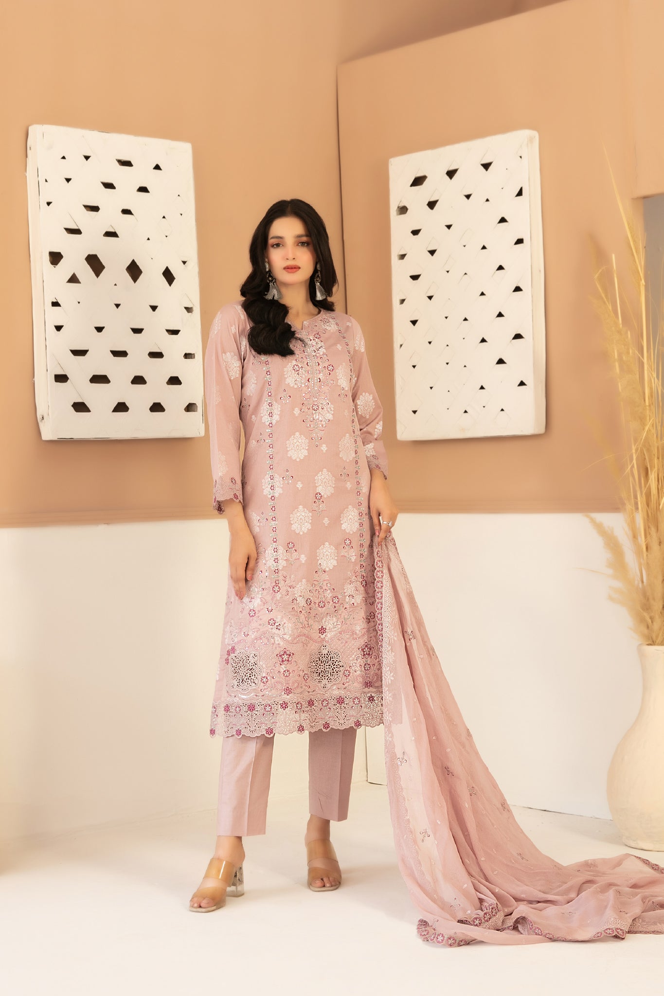 Zaylee By Tawakkal Unstitched 3 Piece Emb Broshia Lawn Suit-D-2836