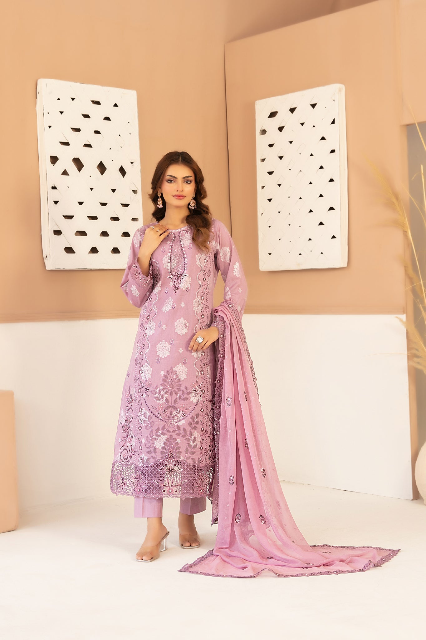 Zaylee By Tawakkal Unstitched 3 Piece Emb Broshia Lawn Suit-D-2837