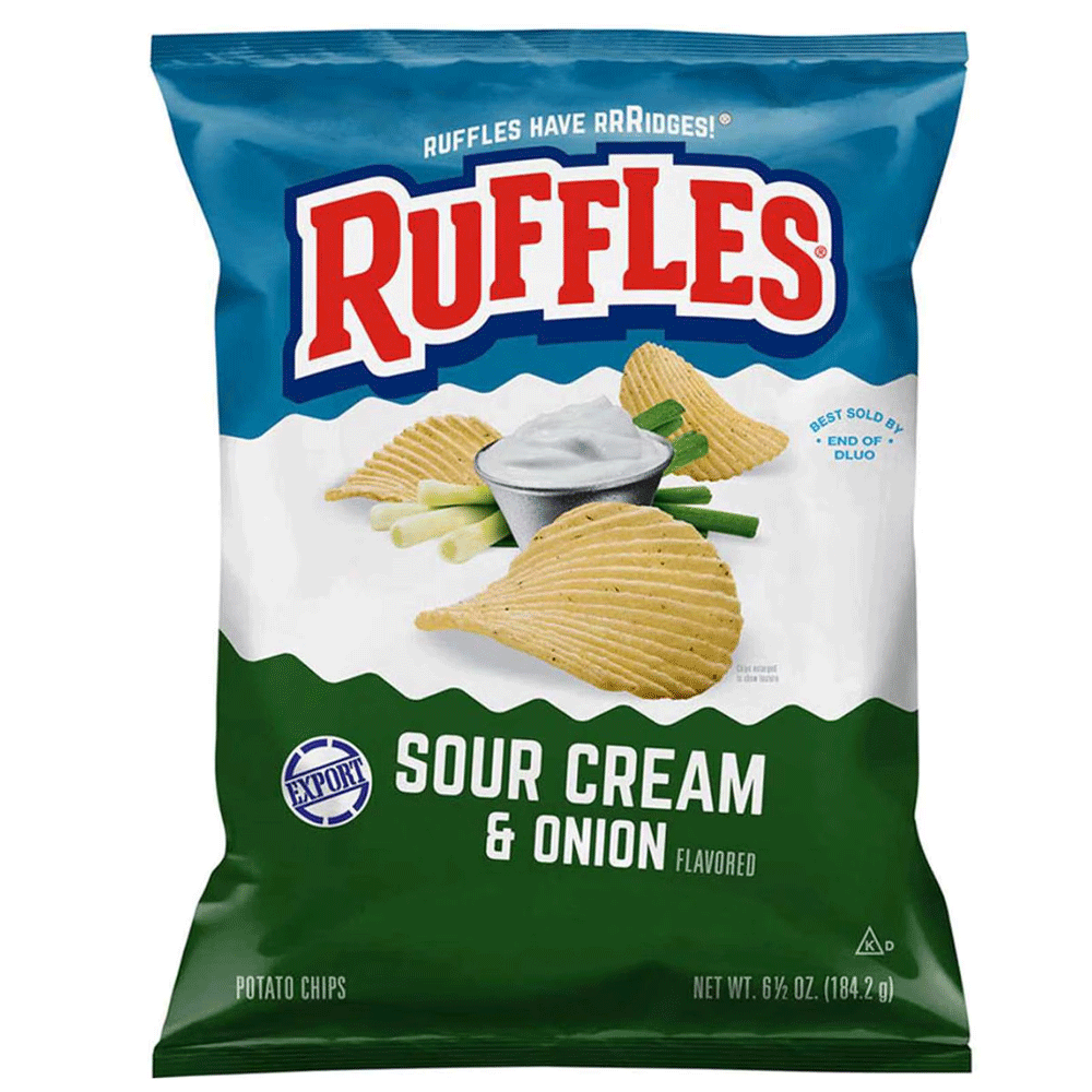 Ruffles Chips Sour Cream & Onion 184.2g