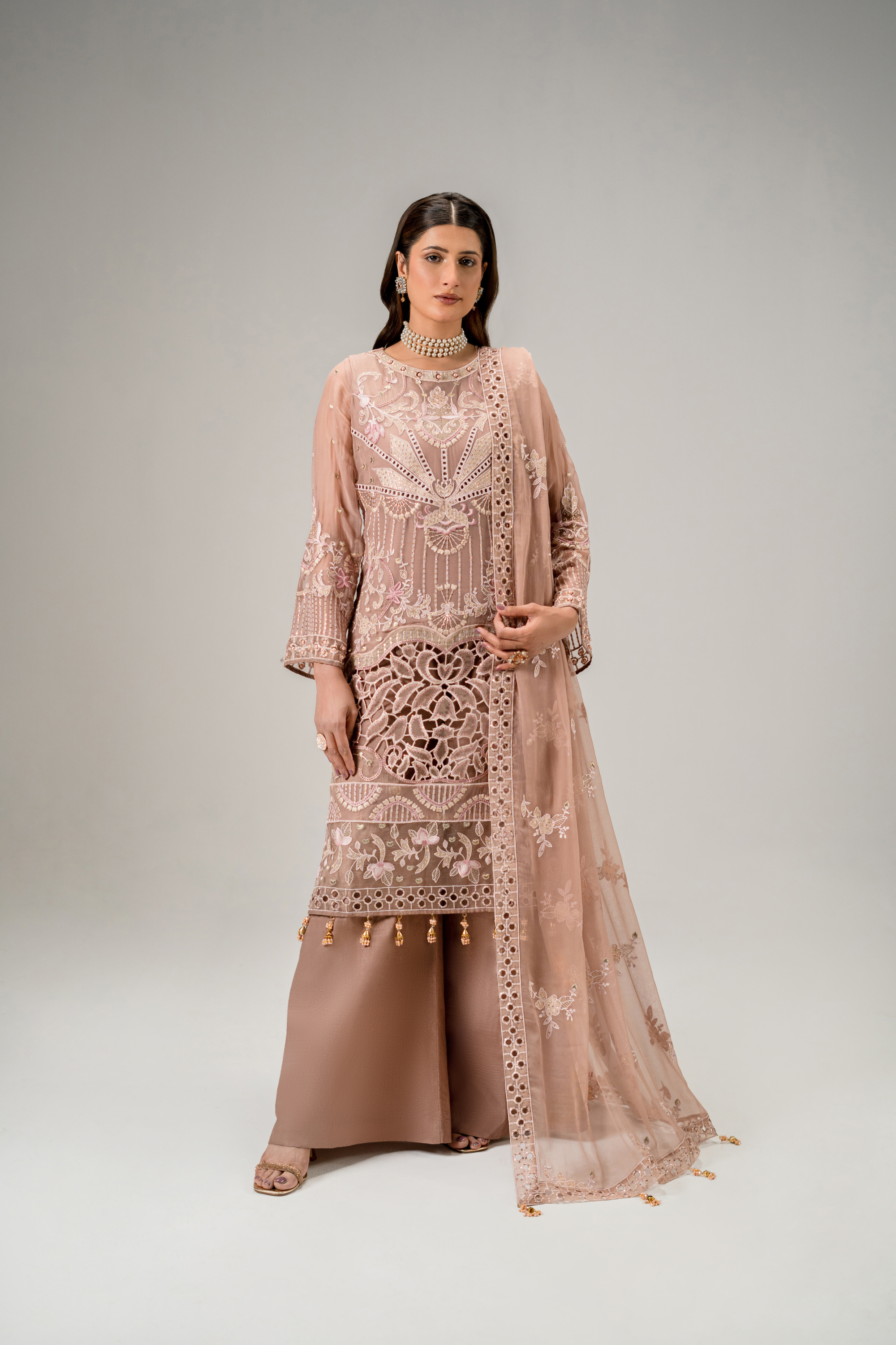 AURA Vol-01 By Zebtan Unstitched 3 Piece Luxury Formals Suit-AR-06 | Aura Vol-01