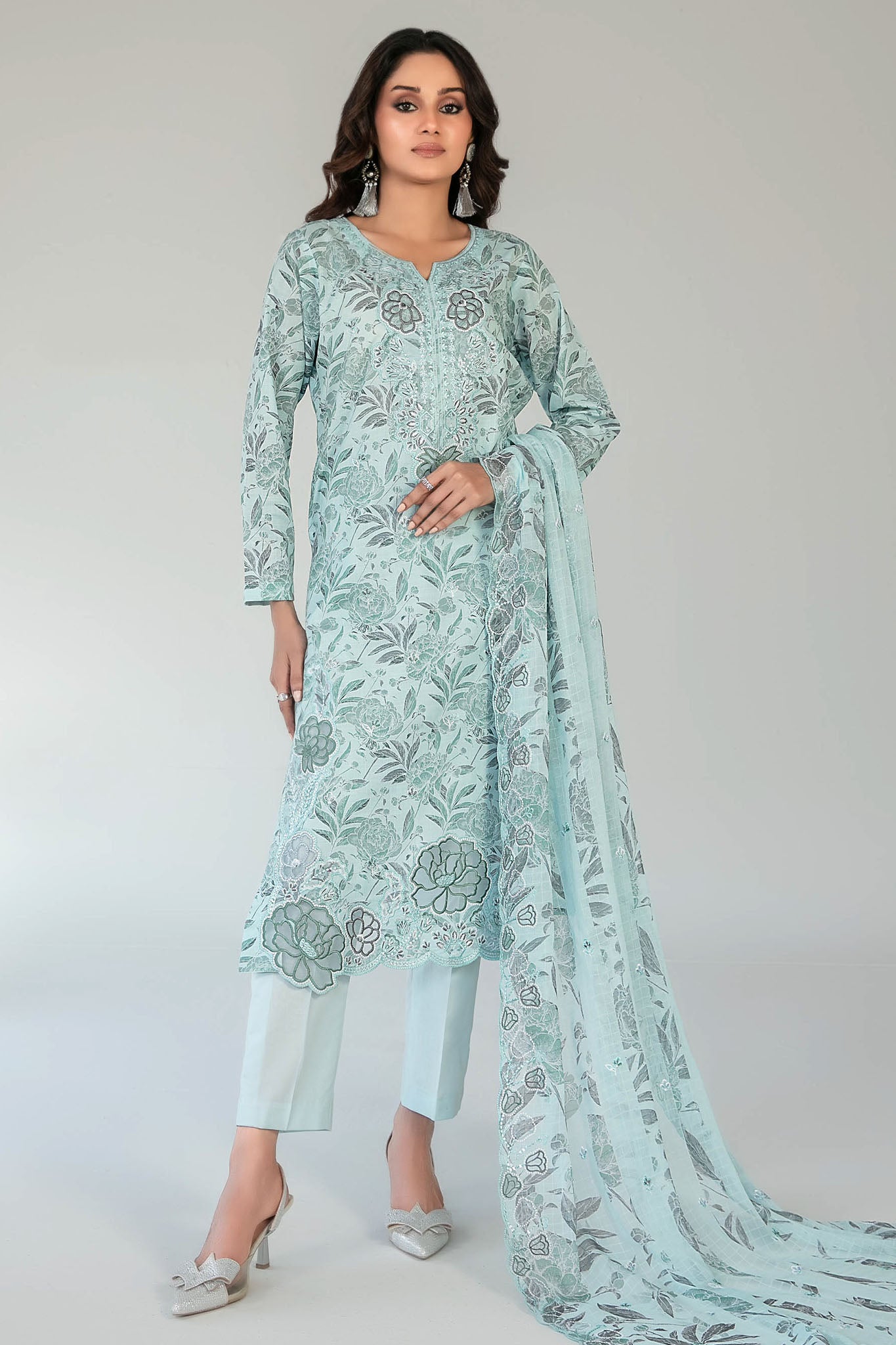 Casca By Tawakkal Unstitched 3 Piece Emb Lawn Suit-D-2907