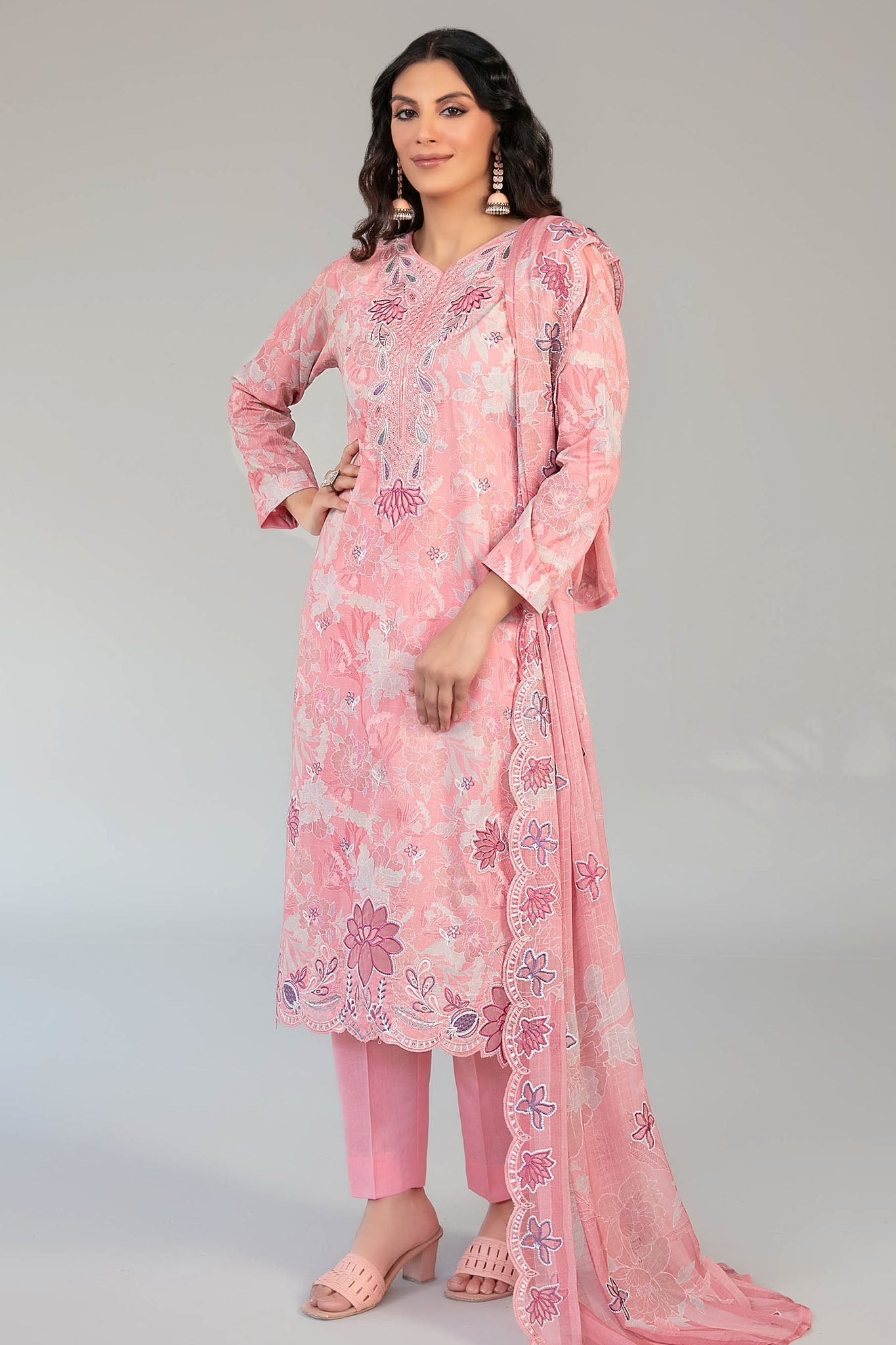 Casca By Tawakkal Unstitched 3 Piece Emb Lawn Suit-D-2909