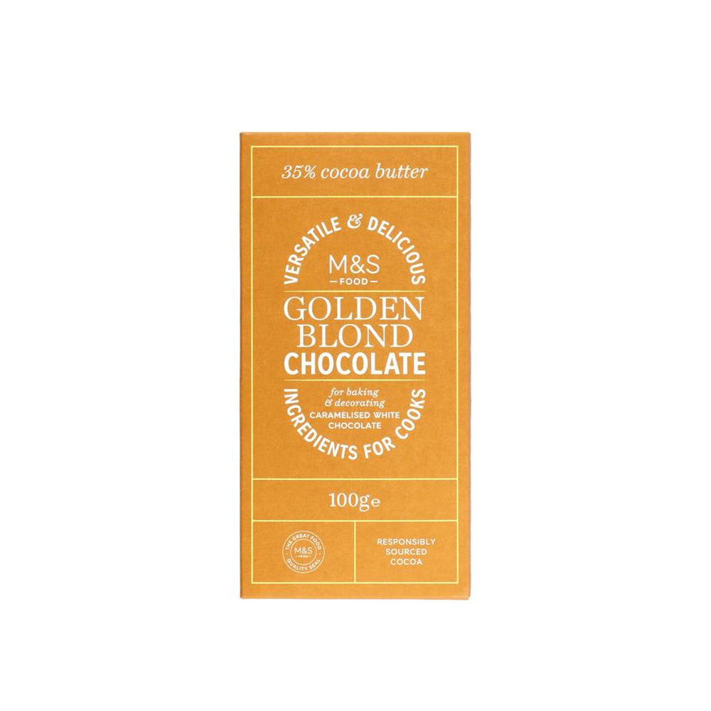 M&s 35% Cocoa Butter Golden Blond Chocolate 100g