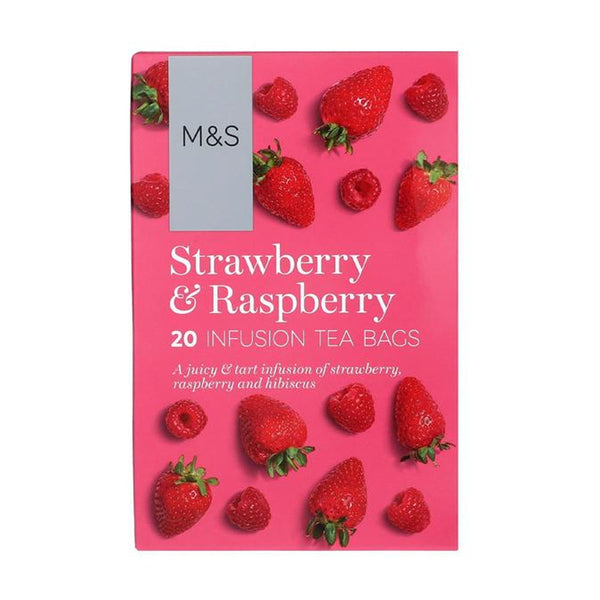 M&s Strawberry & Raspberry Infusion Tea Bags 20s - Snapcart.pk