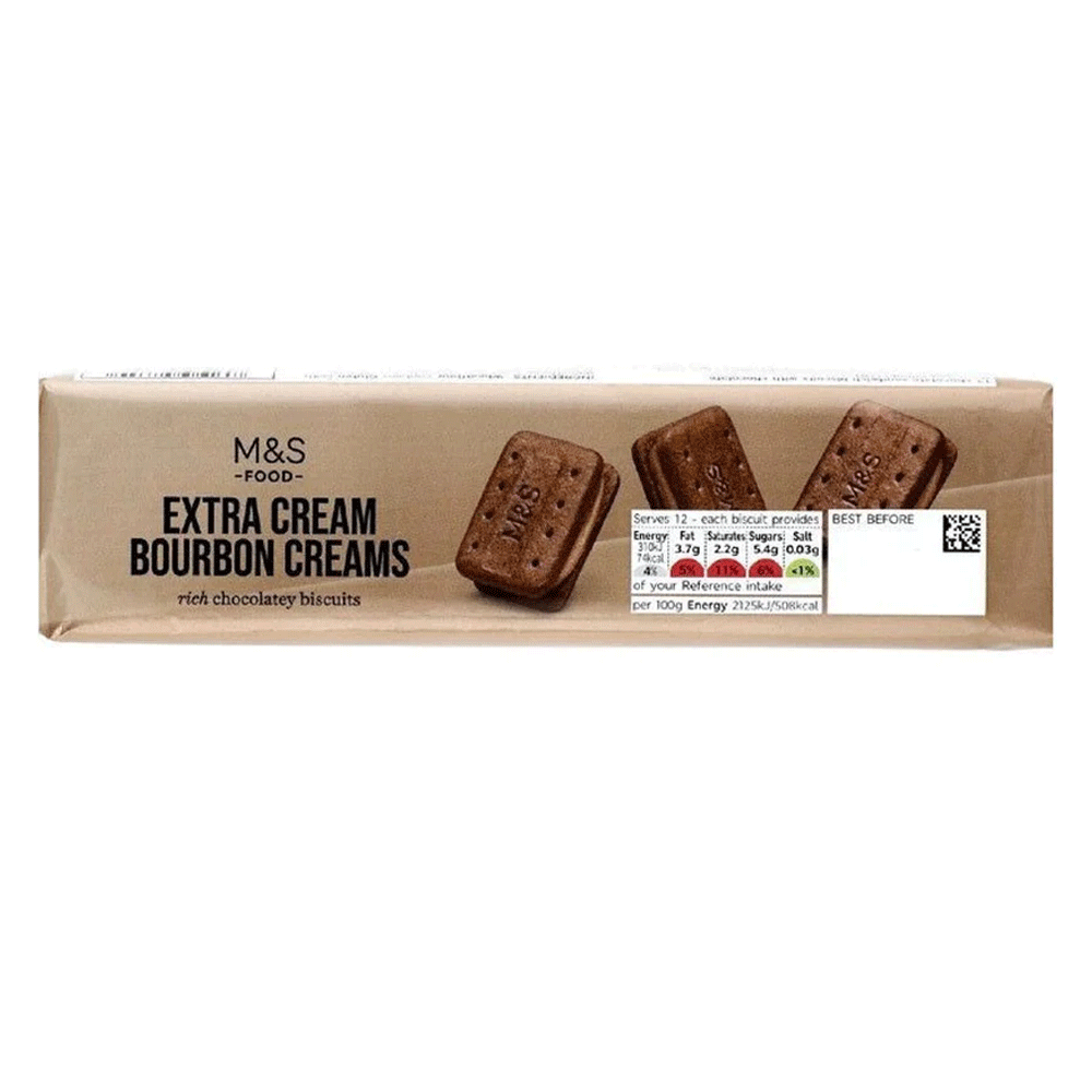 M&s Extra Cream Bourbon Creams Biscuits 165g