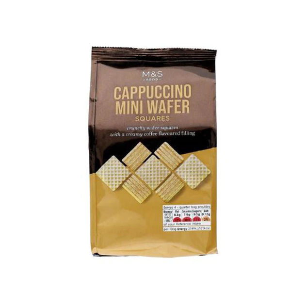 M&s Cappuccino Mini Wafer Squares 125g - Snapcart.pk