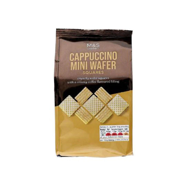 M&s Cappuccino Mini Wafer Squares 125g - Snapcart.pk