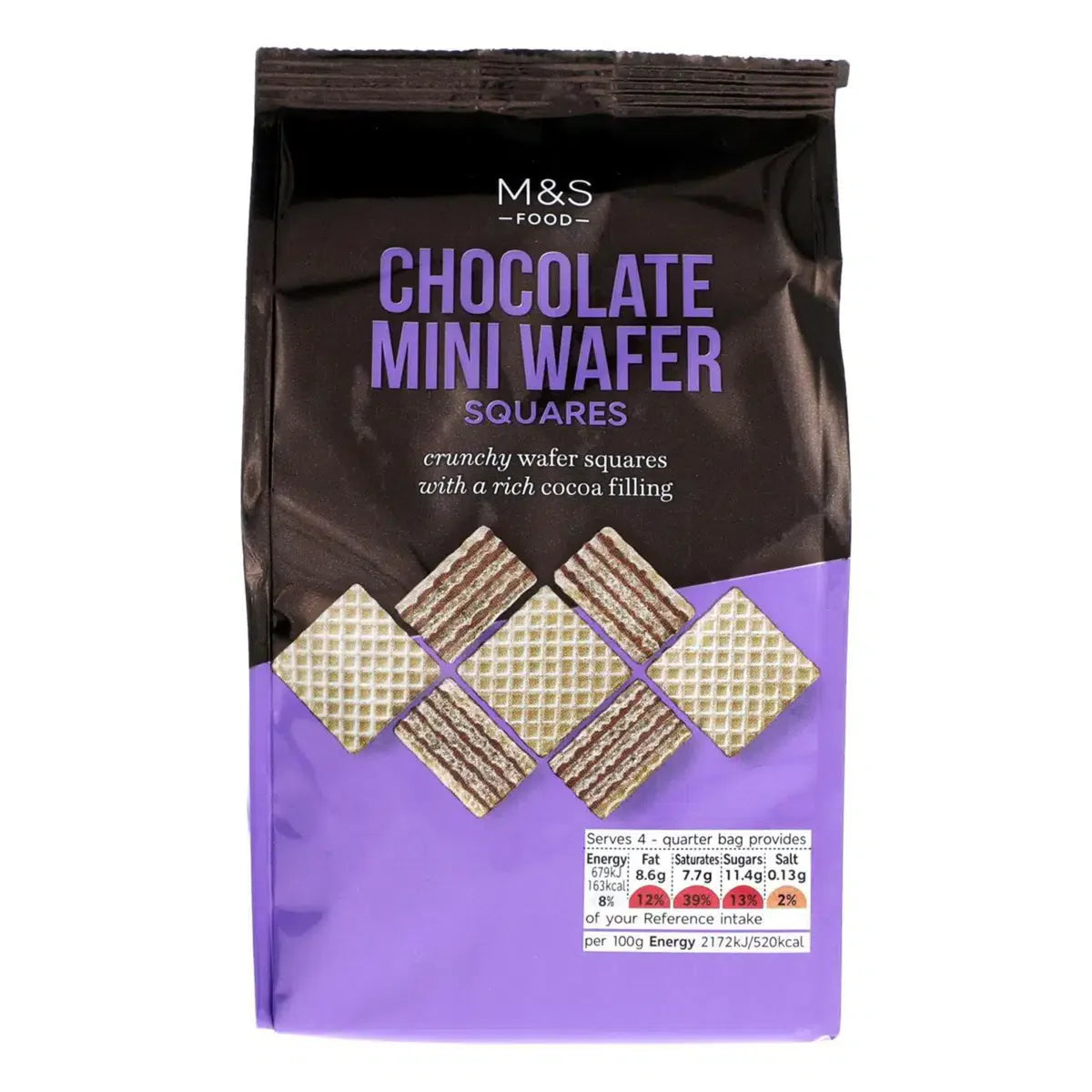 M&s Chocolate Mini Wafer Squares 125g - Snapcart.pk