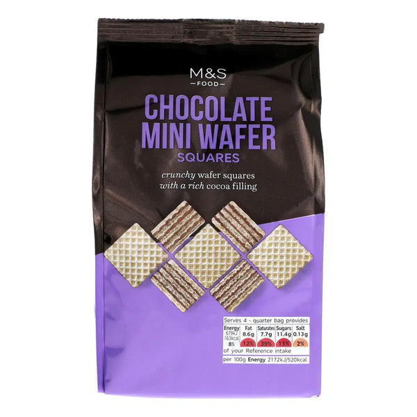 M&s Chocolate Mini Wafer Squares 125g - Snapcart.pk