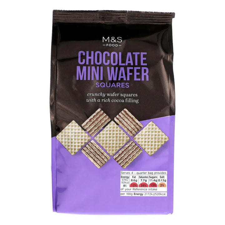 M&s Chocolate Mini Wafer Squares 125g - Snapcart.pk