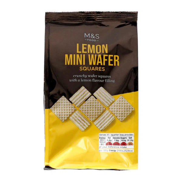 M&s Lemon Mini Wafer Squares 125g - Snapcart.pk