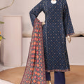 Bin Saeed Stitched 3 Piece Exclusive Printed Frock-LSM-2951-BLUE