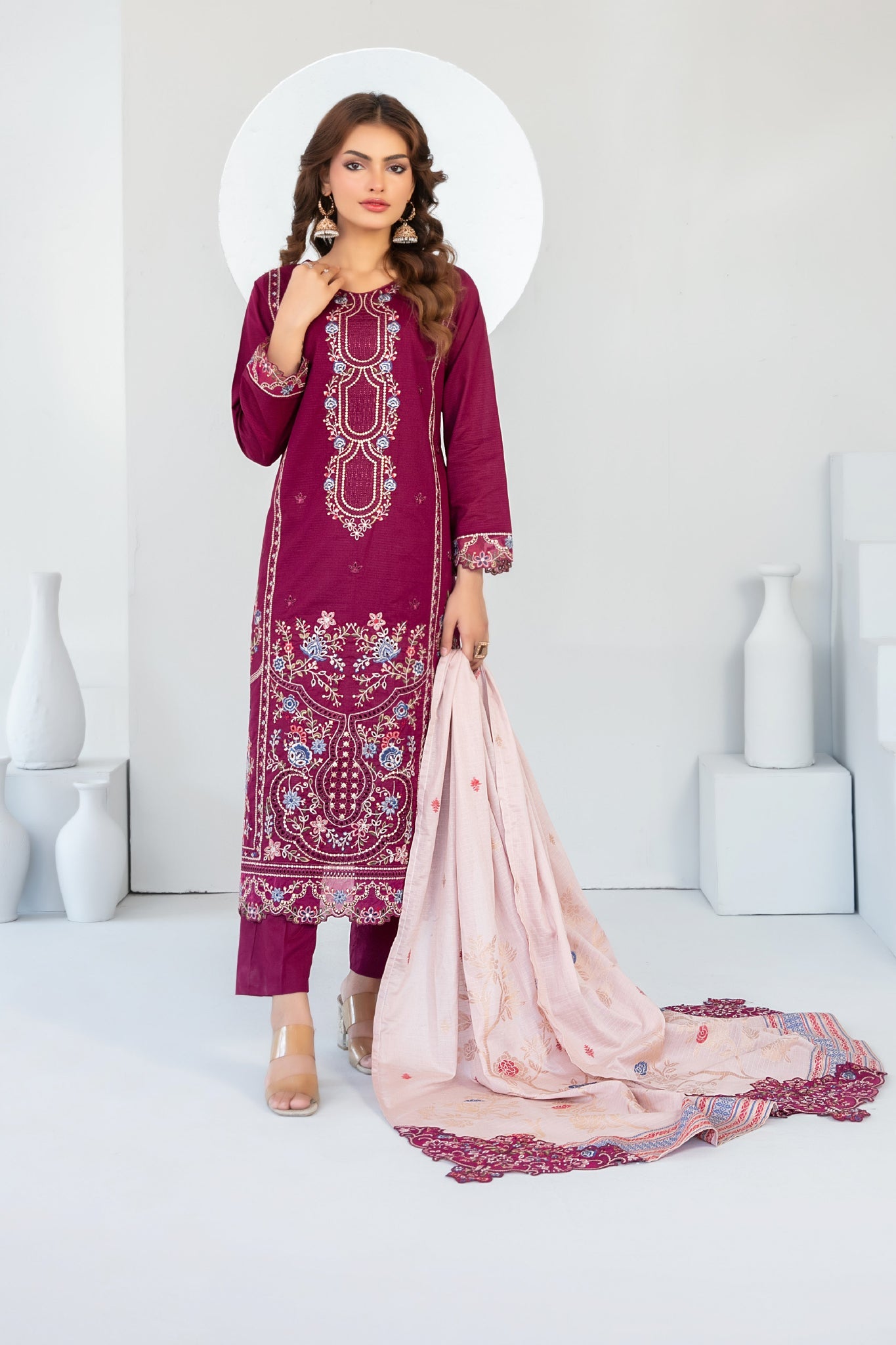 Abdar By Tawakkal Unstitched 3 Piece Emb Lawn Suit-D-2962