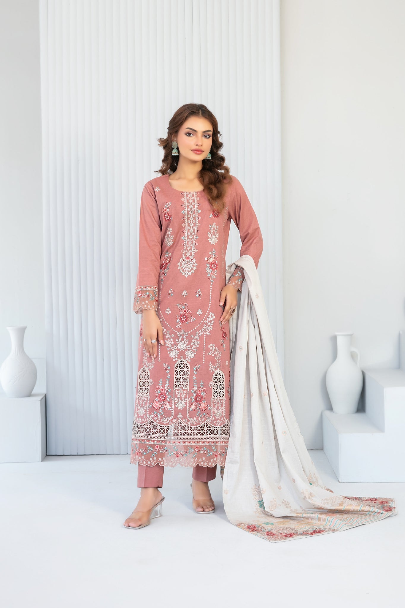 Abdar By Tawakkal Unstitched 3 Piece Emb Lawn Suit-D-2967