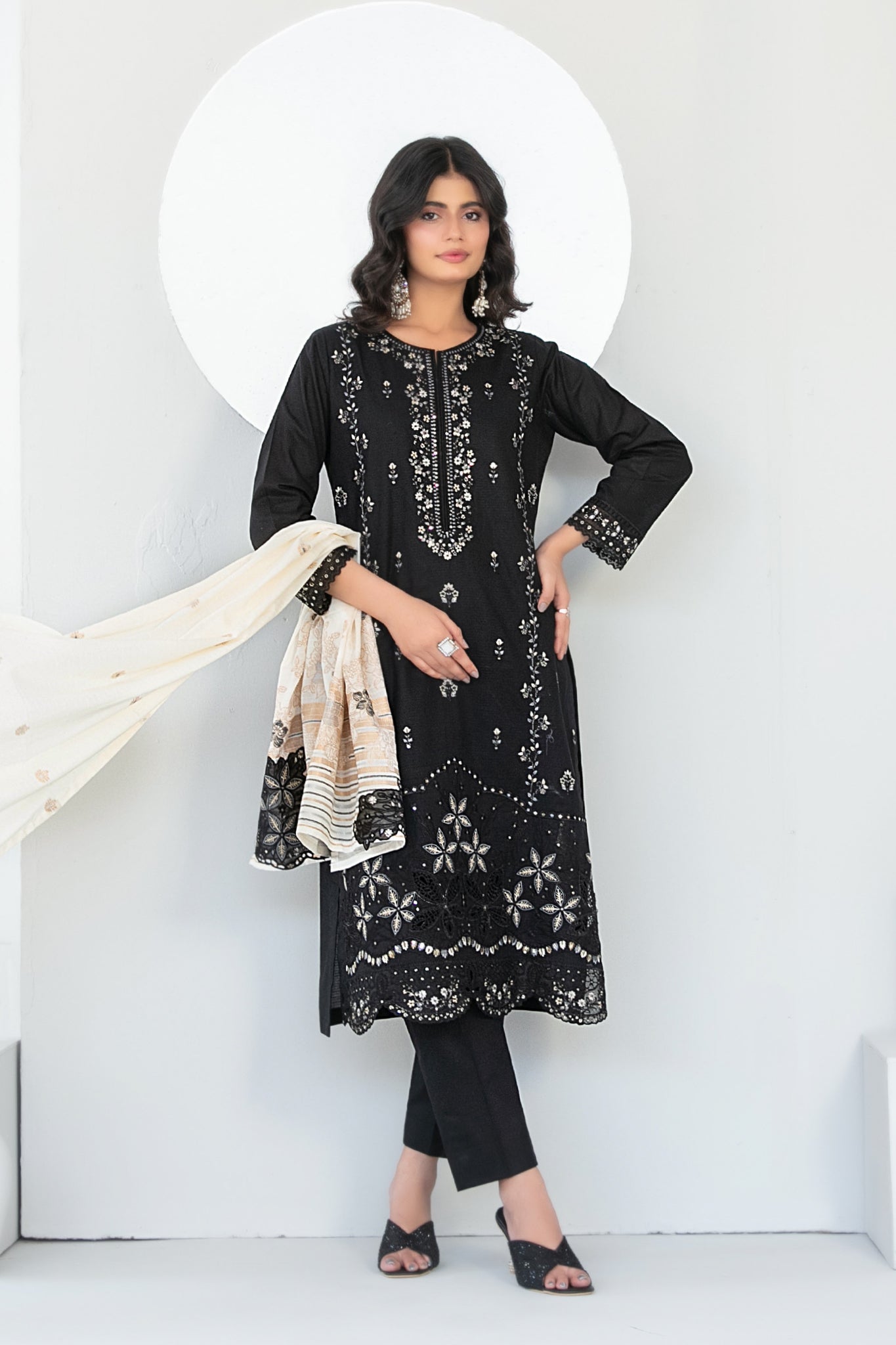 Abdar By Tawakkal Unstitched 3 Piece Emb Lawn Suit-D-2968