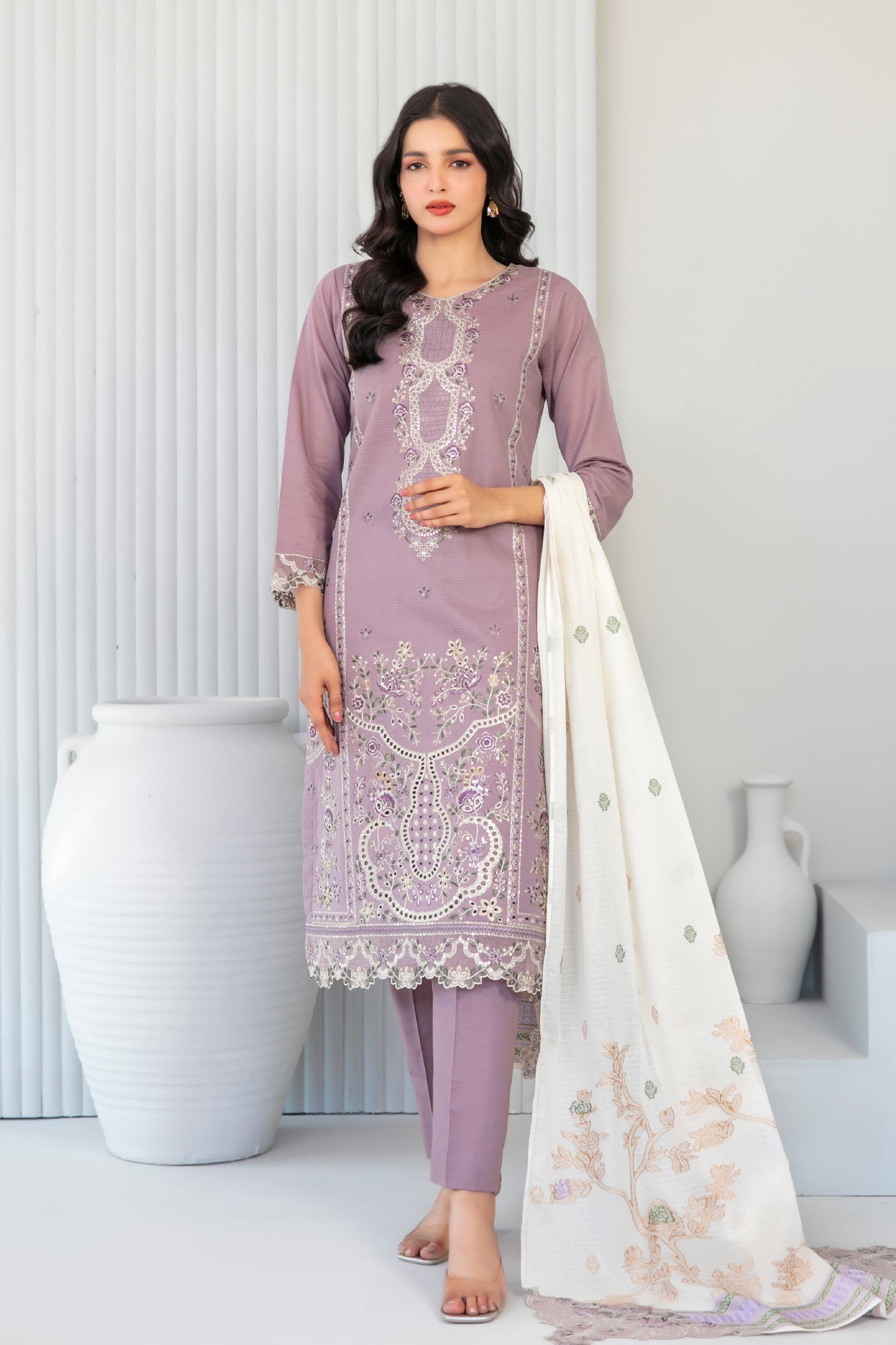 Abdar By Tawakkal Unstitched 3 Piece Emb Lawn Suit-D-2969