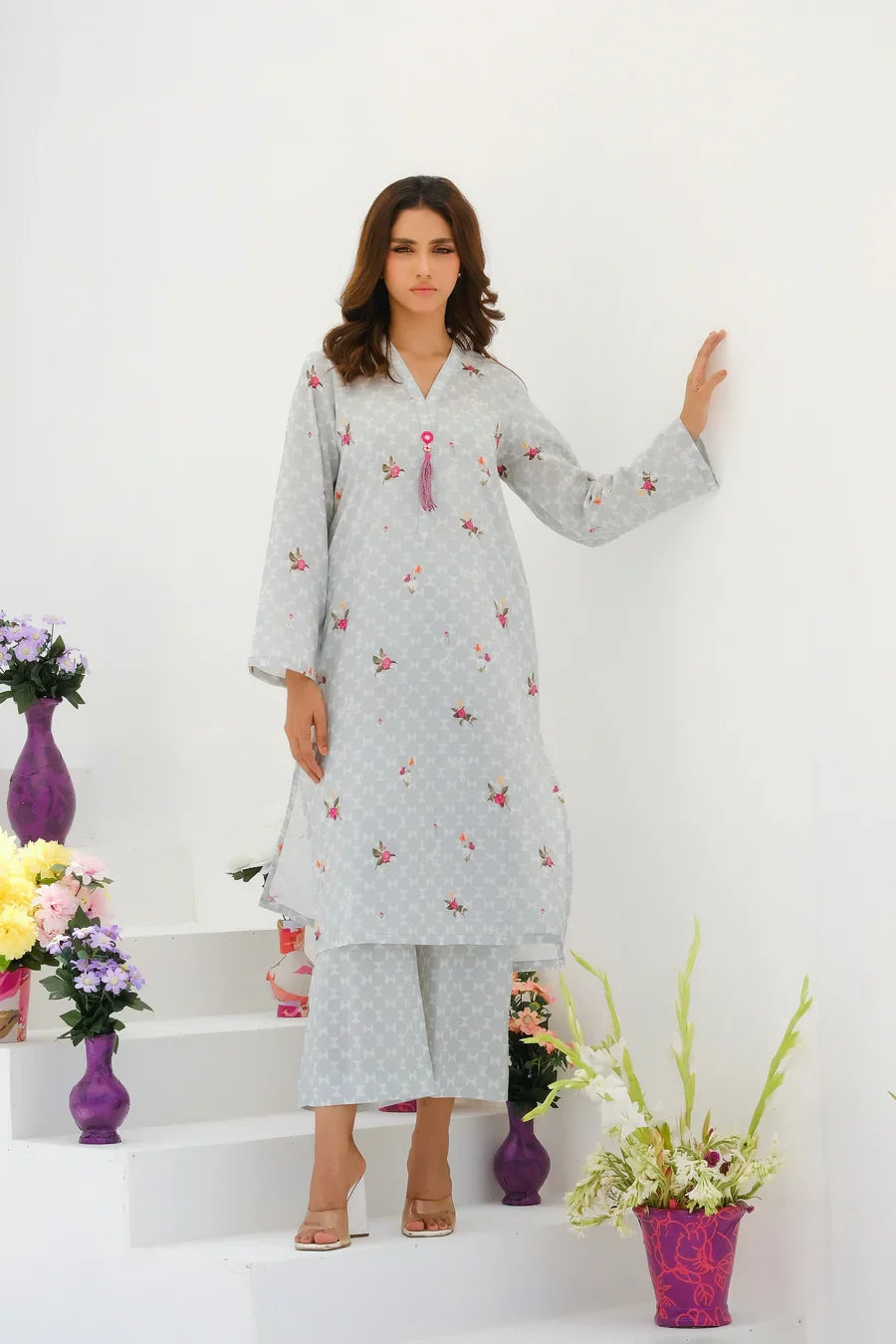 Dhaga Stitched 2 Piece Lawn Collection'2025-Matching separate 0029