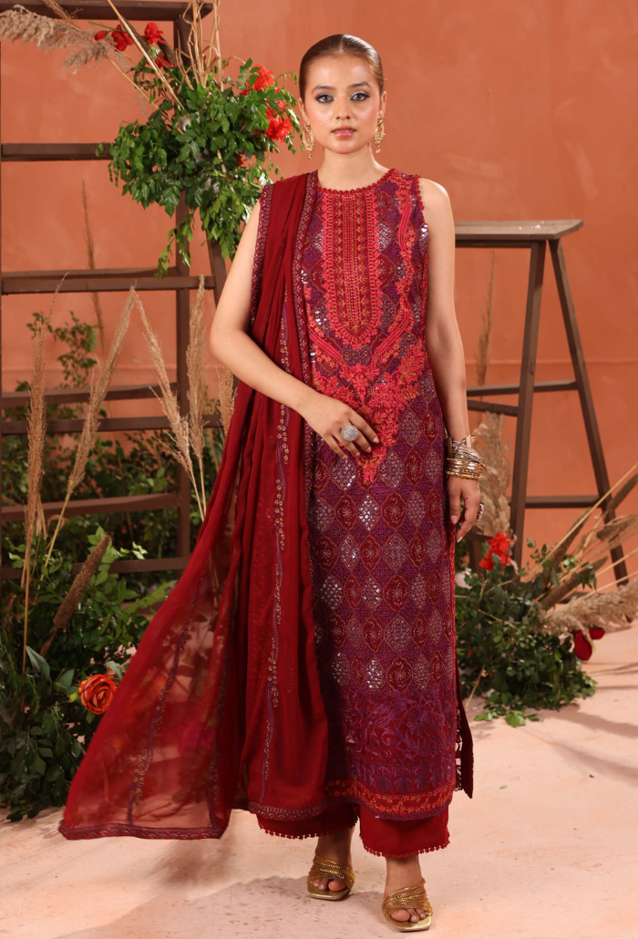 Heer By Humdum Stitched 3 Piece Formals Vol-02 Suit-D01