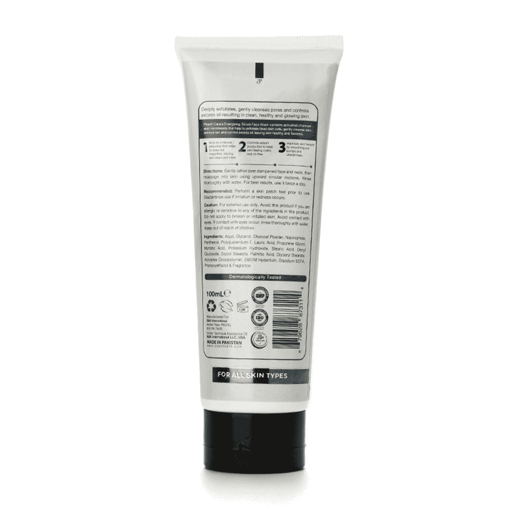 Posch - Energizing Scrub Face Wash with Activated Charcoal 100Ml
