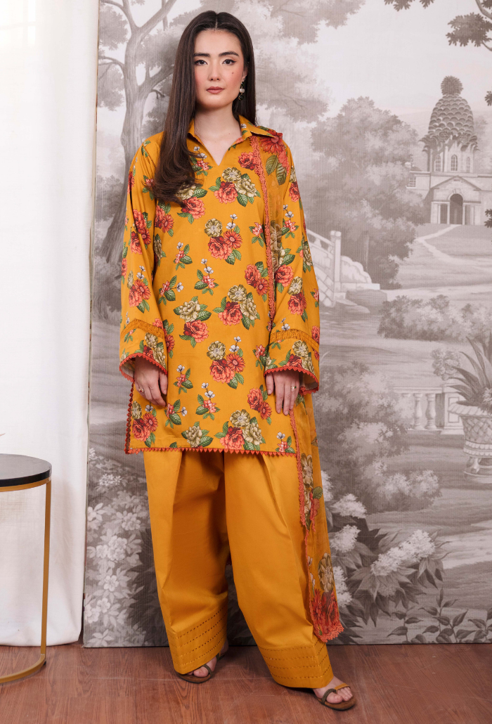 Coco By Humdum Unstitched 3 Piece Viscose Suit-D07