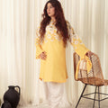 Zaman By MNM Stitched 2 Piece Cotton Lawn Collection-Canary