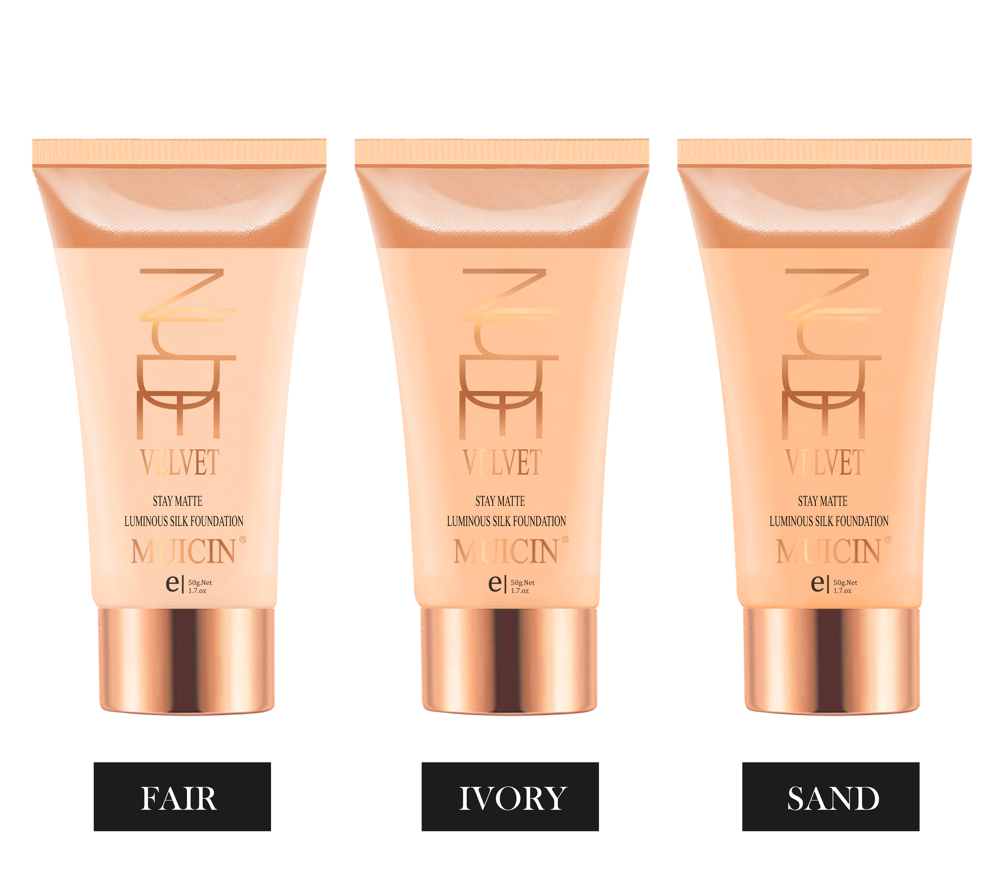 MUICIN - Luminous Silk Nude Velvet Foundation - 45g