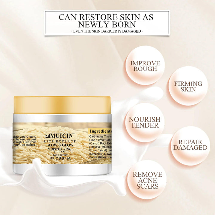 MUICIN - Rice Extract Blow & Glow Moisturizing Cream - 115g - My Store